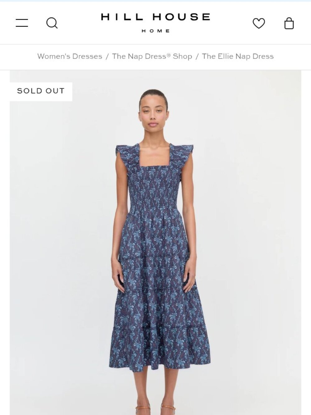 Hill House Home Ellie Nap Dress – Navy Cala Paisley – Size M